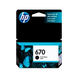 Cartucho de Tinta HP 670 Negro Rendimiento�300 p�ginas