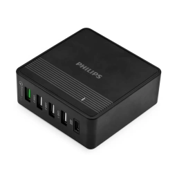 Cargador de pared Philips DLP6319C 60W con USB y USB-C negro