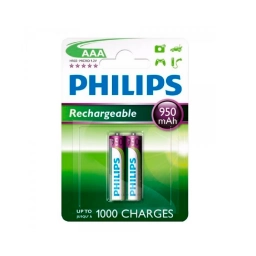 Pilas Recargables Philips AAA 950mAh X2