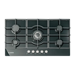 Anafe de Empotrar James 5 Hornallas a Gas 5H AG VNT Negro