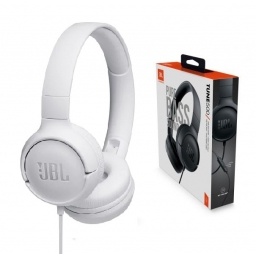 Auriculares JBL Tune 500 blanco cableados sonido puro bass