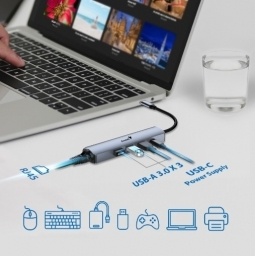 HUB GENIUS USB-C A USB-A Y RJ-45 NNET