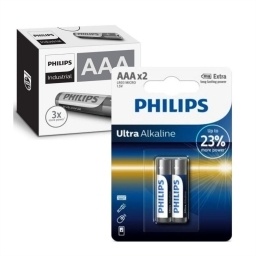Pack de 12 blister de Pilas Ultra alcalinas Philips AAA X 2 unidades NNET