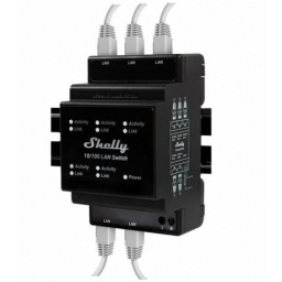 Switch LAN Shelly 5 puertos RJ-45 DIN NNET