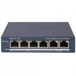 Switch PoE Hikvision 6 puertos gigabit 45w admin. NNET