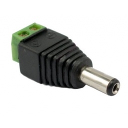 Conector 12v 2.1mm dc macho para CCTV NNET