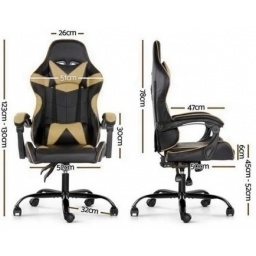 Silla Gamer Lumax ROM negro/dorado NNET