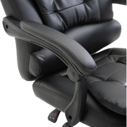 Silla ejecutiva Miles con apoya pies y 2 puntos de masaje negro NNET