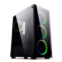 Gabinete Gamer Perseo Hero 3 Fanes ARGB Negro
