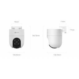 Cmara Wifi Ezviz PTZ CS-H8C 2MP 1080P con seguimiento NNET