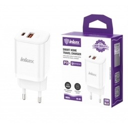 Cargador Inkax USB-A+C 20w blanco NNET