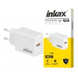 Cargador Inkax USB-A QC3.0 20w blanco NNET