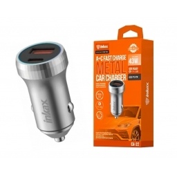 Cargador auto Inkax USB-A+C 43W azul NNET