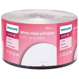 DVD-R 16X Philips 120min 4.7GB Printables NNET