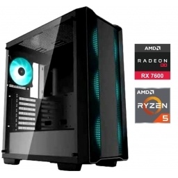 Equipo Gamer Ryzen 5 5600X, 16GB, 1TB NVMe, RX7600 CL 8GO NNET