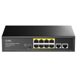 Switch Cudy Poe+ 10100mbps 8p + 2 Uplink NNET