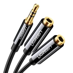 Adaptador Ugreen Audio 3,5 Macho A 2 3,5 Hembra NNET