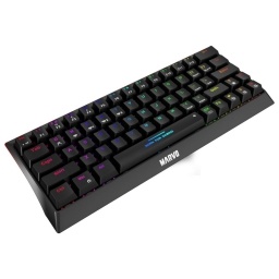 Teclado Gamer Marvo KG962W Mecnico 60% Switch Blue Espaol Negro
