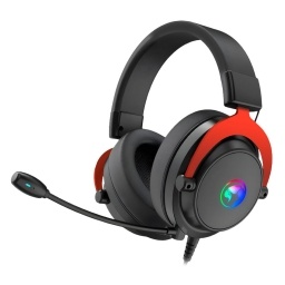 Auriculares Gamer Marvo HG9067 Tactic 70 7.1 RGB Negro Rojo