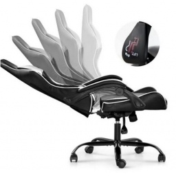 Silla Gamer Lumax ROM negro/blanco