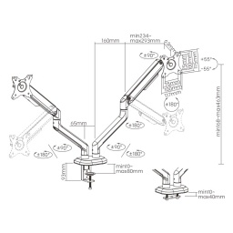 840268935092Soporte doble para monitor gaming hasta 32''