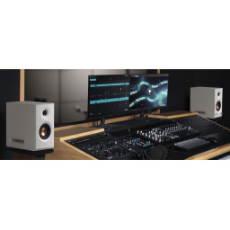 Parlantes amplificadores Edifier MR5 de estudio blancos bluetooth