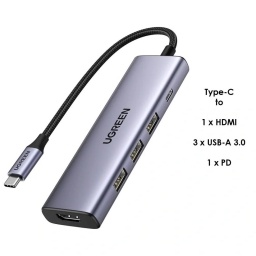 Hub Ugreen CM511 USB HDMI 5 Puertos 5Gbps
