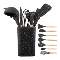 Set Utensilios Cocina Cuori 8 Piezas Estilo Madera