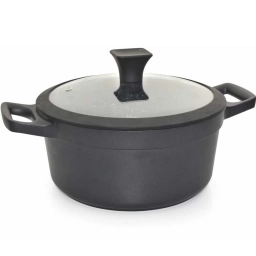 Cacerola Cuori Nero 28cm Fundicion Antiadherente Induccion