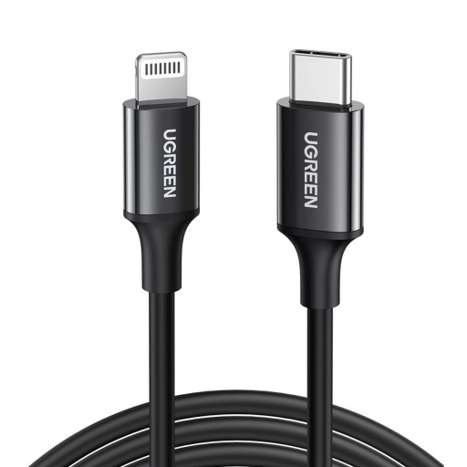 Cable Ugreen Lightning a USB-C para iPhone Negro