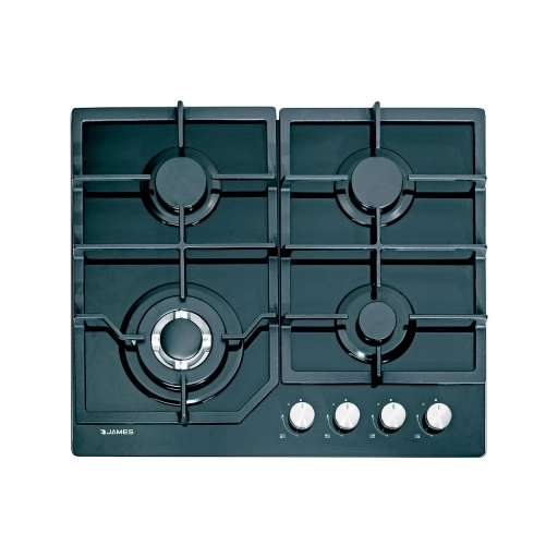 Anafe de Empotrar James 4 Hornallas a Gas 4H AG VNT Negro