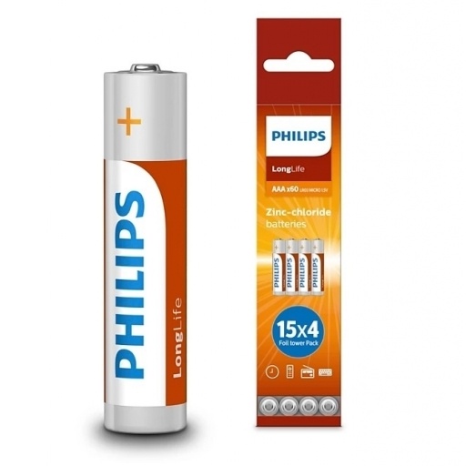 Pilas Philips Longlife AAA x 60 NNET