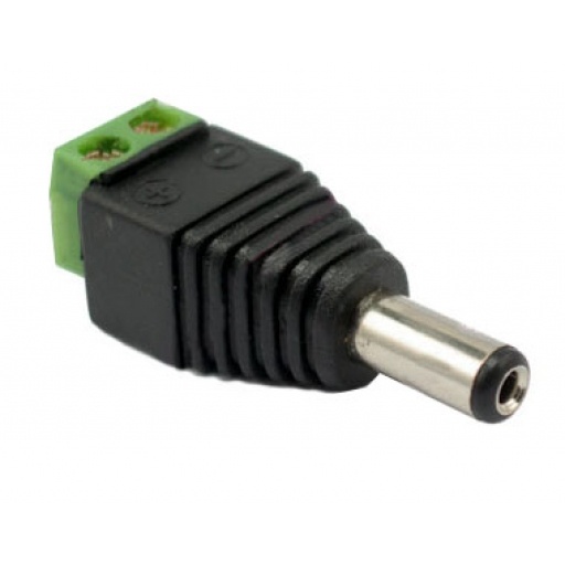 Conector 12v 2.1mm dc macho para CCTV NNET