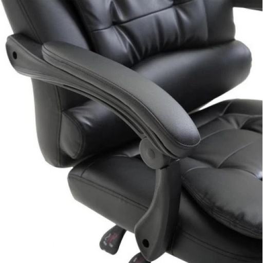 Silla Ejecutiva Miles Negra con Apoya Pies y Masaje