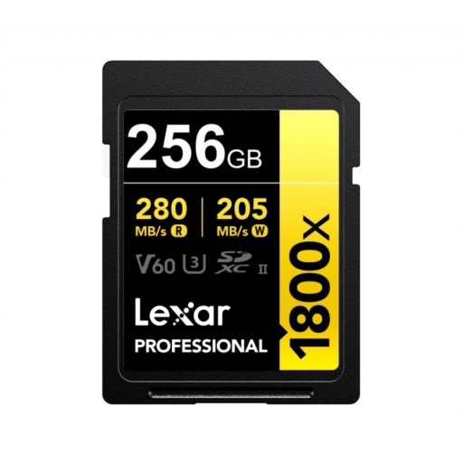Memoria SDXC Lexar Pro 1800X 256GB UHS-II Gold Series NNET