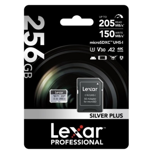 Memoria microSDXC Lexar Pro 256GB Silver Plus NNET