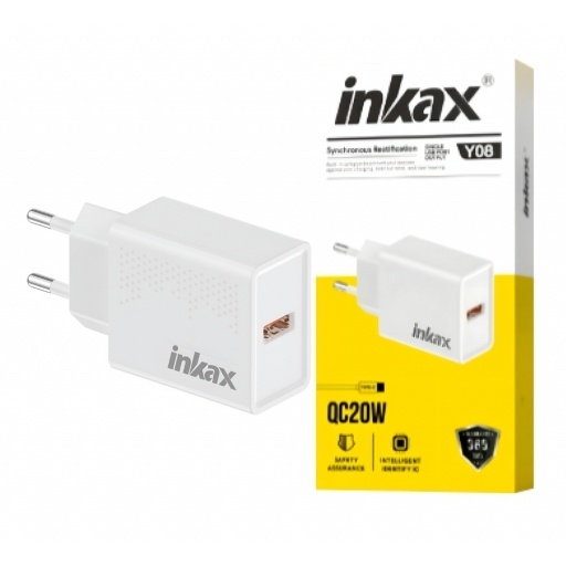 Cargador Inkax USB-A QC3.0 20w blanco NNET