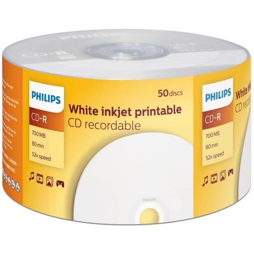 CD-R Philips 52x 80min 700mb Printable NNET