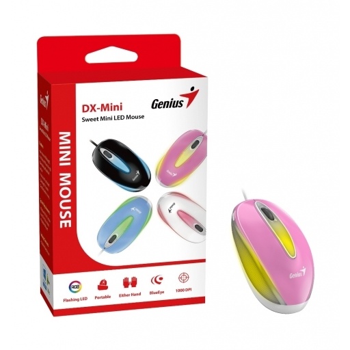 Mouse Genius DX-mini LED rosa RGB NNET