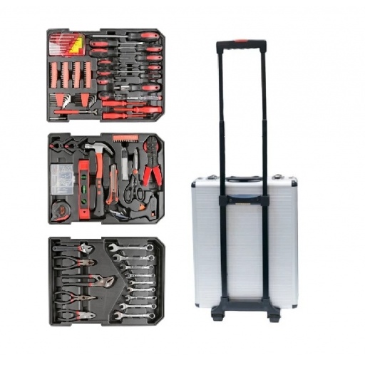 Caja de Herramientas con 386 Accesorios y Carrito