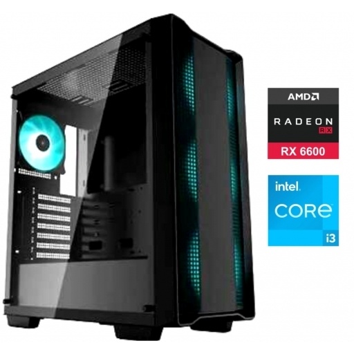 Equipo Gamer Core i3 12100F, 16GB, 500GB, RX6600 CLD 8GB NNET