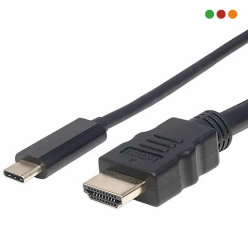 CABLE HDMI M/M 2 MTS A USB C MANHATT NNET