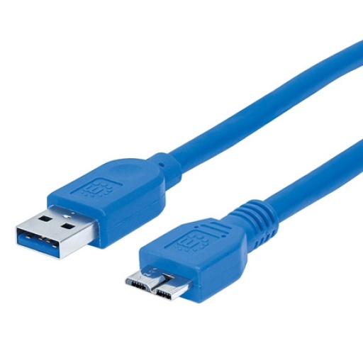 CABLE USB 3.0 A MICROB 0.5M AZUL MAN NNET