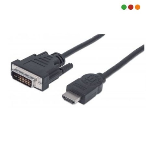 CABLE HDMI A DVI-D MANHATTAN 1.8M FH NNET
