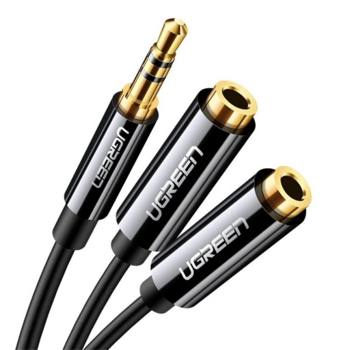 Adaptador Ugreen Audio 3,5 Macho A 2 3,5 Hembra NNET