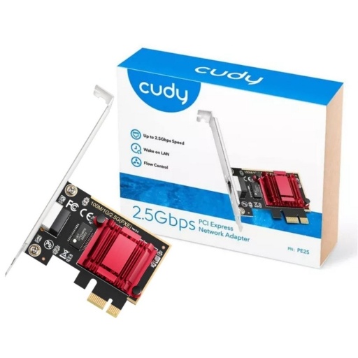 Adaptador Cudy PCI-E Rj45 de 2,5 Gbps NNET
