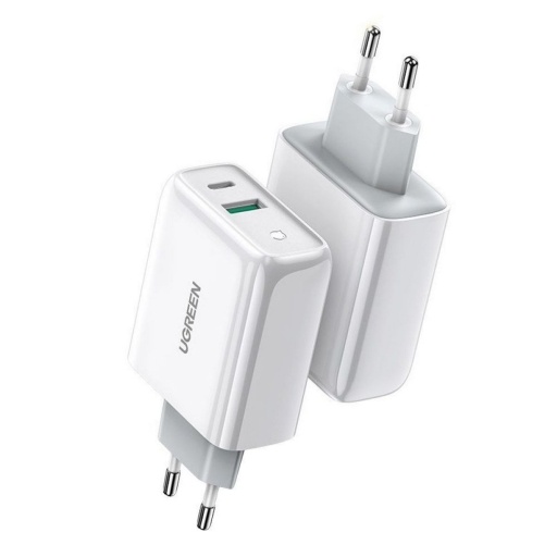 Cargador Ugreen De Pared 38w Usb + Usb-c Blanco NNET