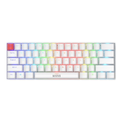 Teclado Marvo Mecnico Kg933g 60% Sw Red Ing Wh NNET