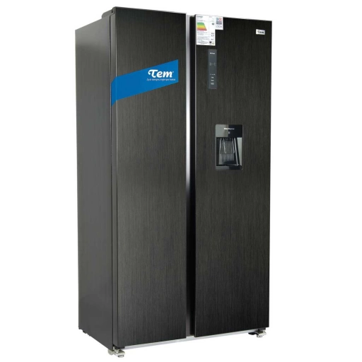 Refrigerador Side by Side TEM 560L Inverter Fro Seco Black Inox