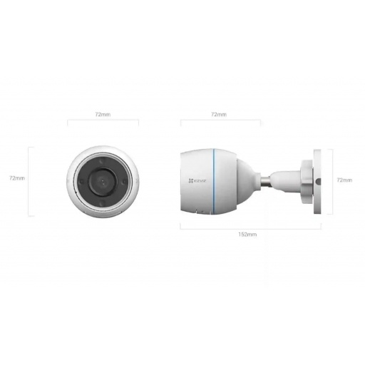 Camara Wifi Ezviz CS-H3C Full HD con luz